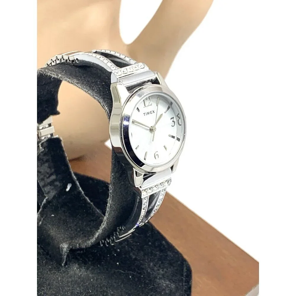 Timex Women's Watch TW2W18600 Quartz Silver Dial Stainless Steel 25mm